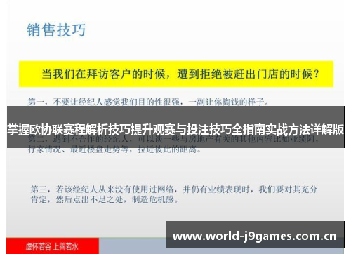 掌握欧协联赛程解析技巧提升观赛与投注技巧全指南实战方法详解版